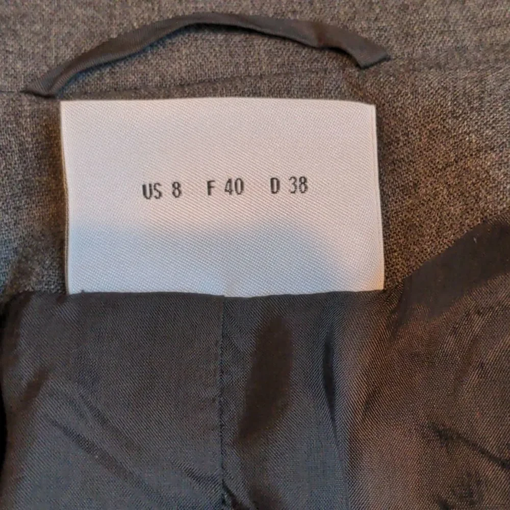 Akris Blazer Charcoal Gray Wool Zipper Pockets Size 8 - Picture 6 of 8